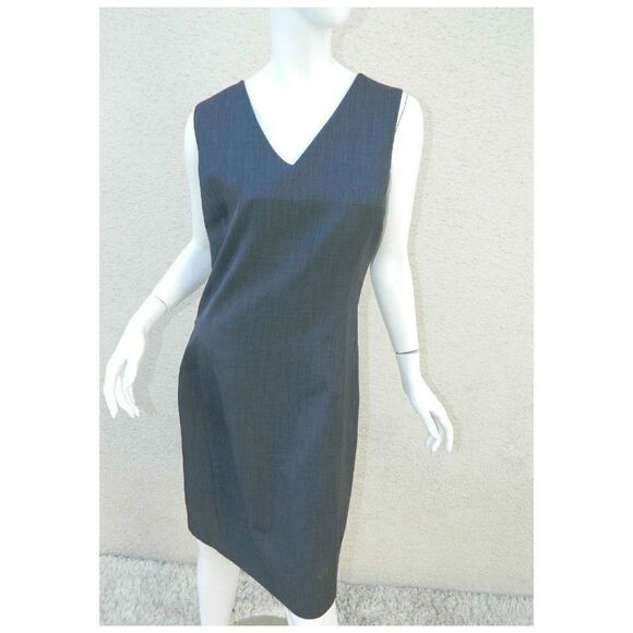 Pret A. Porter Fully Lined Sheath Dress Gray Sz 8 - Picture 1 of 8